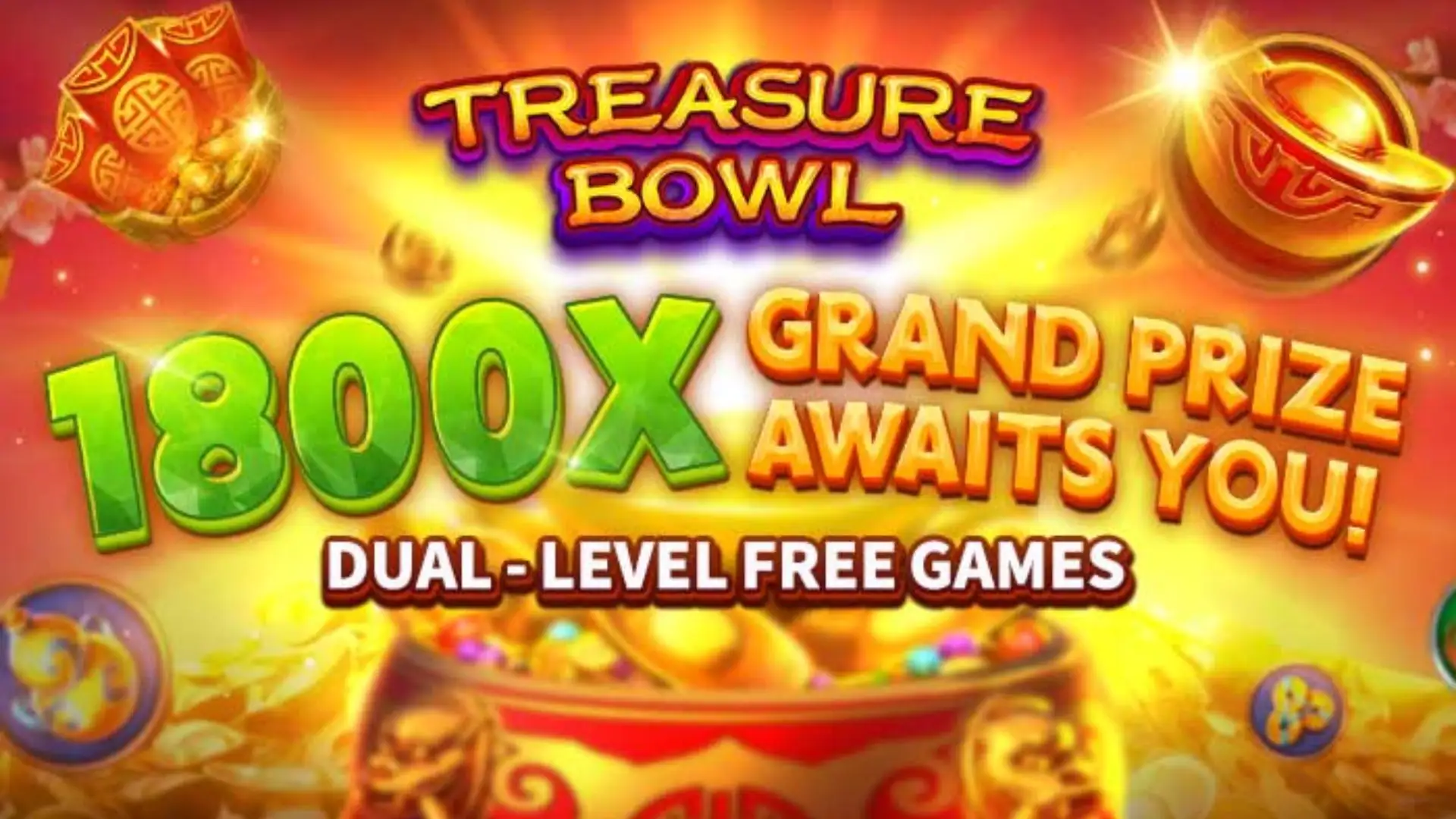 Multiplicadores Treasure Bowl 868br - 7777x Máximo com Tigela Dourada